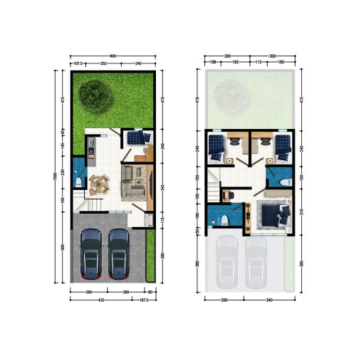 Denah Orchard type 70 Modern Estate IMB Property Rumah Makassar Gowa